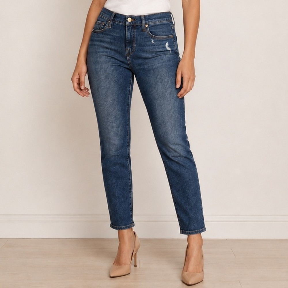 FRAME Le Garcon Jeans 26 Blue Distressed Slim Boyfriend‎ Casual